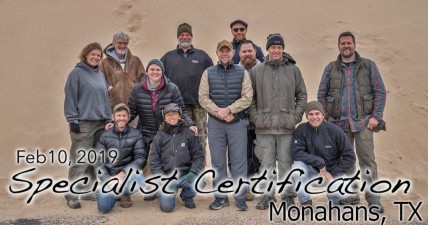 Monahans TX Specialist Certification 2/10/2019