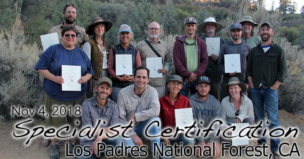 Los Padres NF Specialist Certification 11/04/2018